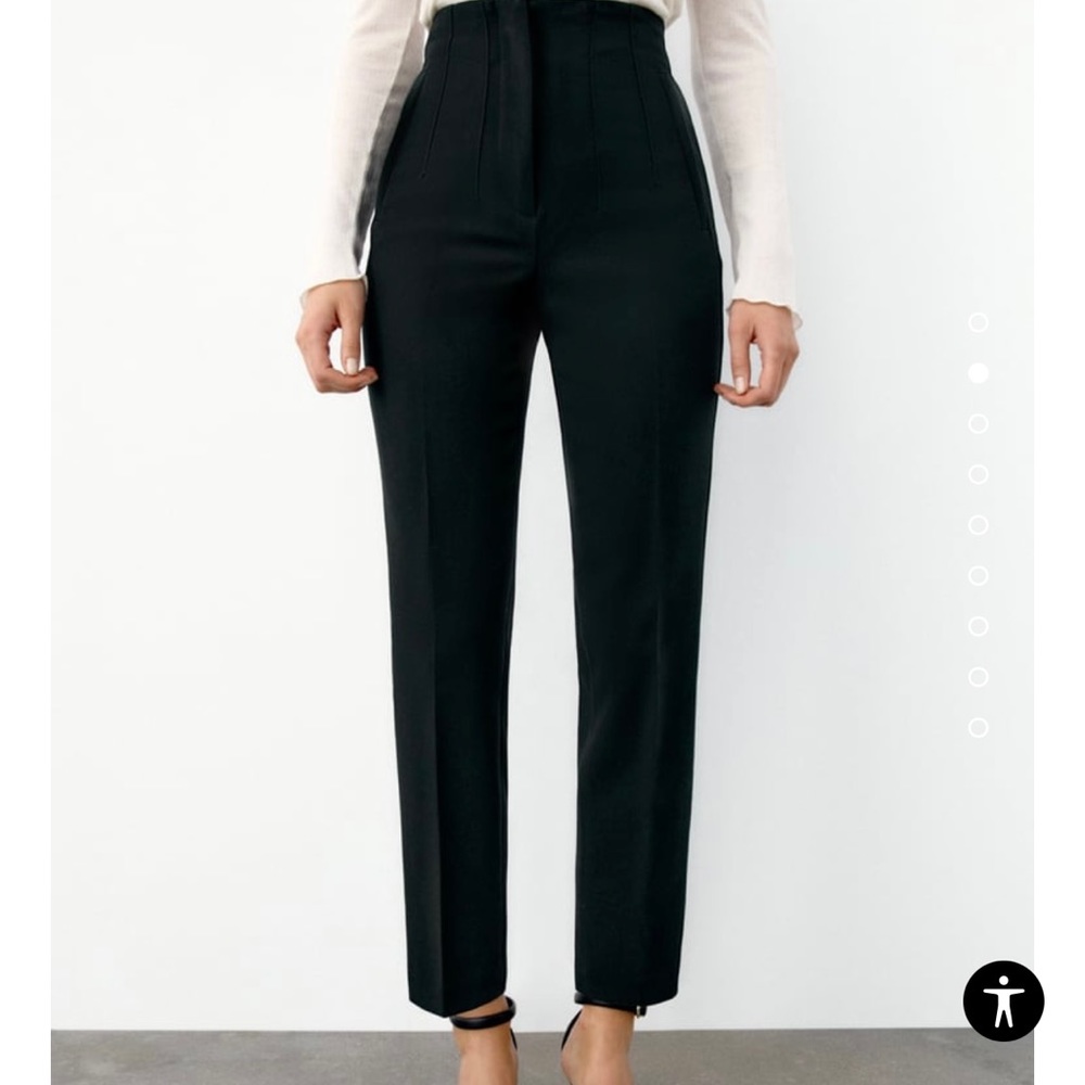 Zara high waisted pants cigarette pants